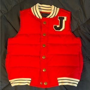 Janie & Jack Puffer Vest w/ Varsity Letter J